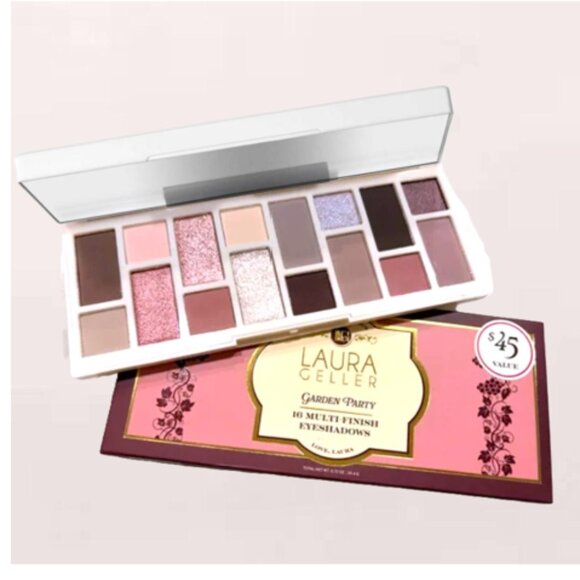 Laura Geller Garden Party* 16 Multi-Finish Eyeshadow Palette (Pinks) NIB 20g - Picture 6 of 13